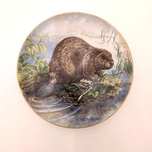 Vintage Lissa Calvert Collectible Beaver Plate